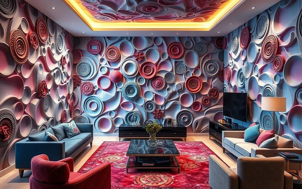 تركيب ورق جدران ثلاثي الأبعاد