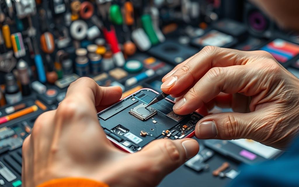 تصليح شاشات الهواتف